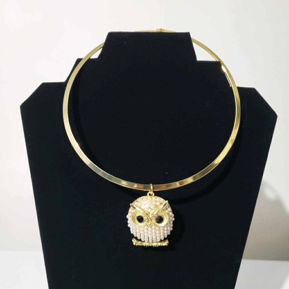 OWL GOLD PENDANT NECKLACE